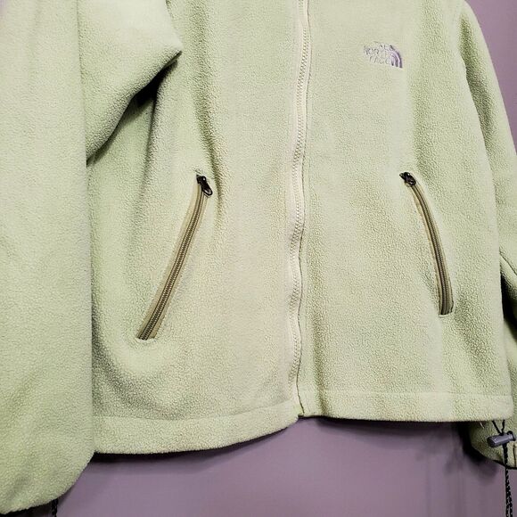 The North Face Fleece Jacket Womens Small Summit Series Lime Green Full Zip - Picture 5 of 8